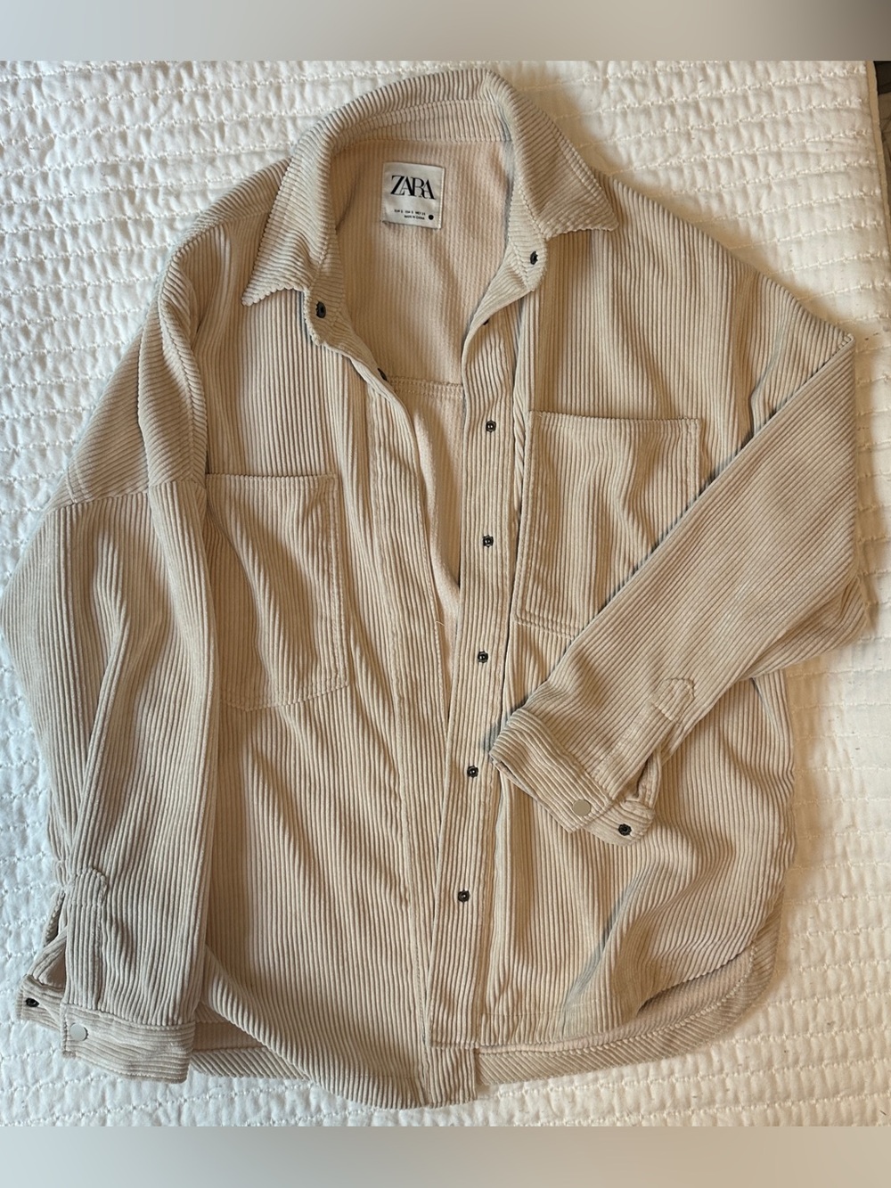 ZARA Soft Beige Corduroy Jacket